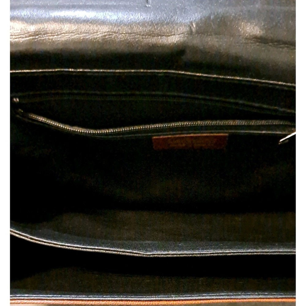 Vtg Garfinckels Cognac Brn Leather Purse Made Canada Appears Unused Buttery Soft - Picture 4 of 8